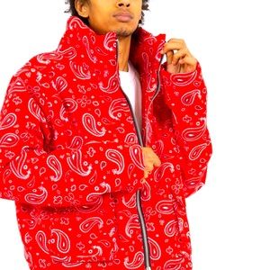 MNML Paisley puffer coat medium